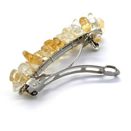 Заколка для волос с цитрином 6*1,5*1,5см