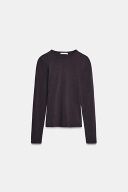 CAMISETA MANGA LARGA / Marr?n - Zara фото 7
