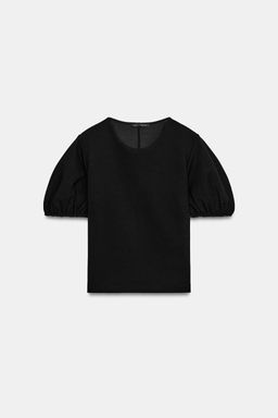 TOP MANGA ABULLONADA / Negro - Zara фото 7