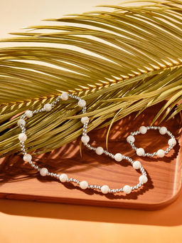 Набор детских украшений Выбражулька «Жемчужинки», 2 предмета: бусы, браслет