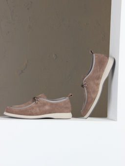 Мокасины 191.1607be. коричневый капучино замша