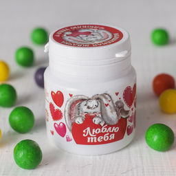 Жевательная резинка Люблю тебя: со вкусом тутти-фрутти, 40 г.