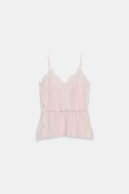 TOP LENCERO ENCAJE / Rosa