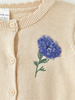 Bisiklet Yaka Uzun Kollu Nak?? Detayl? K?z Bebek Triko H?rka - Waikiki фото 2