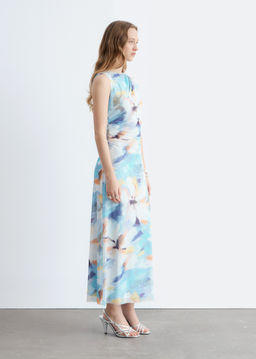 Vestido midi drapeado sin mangas - H&m фото 5