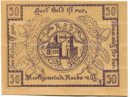 50 геллеров 1920 года Австрия Рабс (нотгельд)