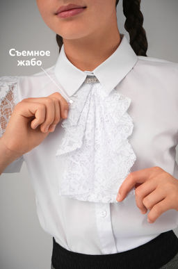 Нарядная блузка для девочки с коротким рукавом Happyfox