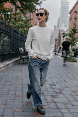 WAFFLE T-SHIRT WITH LABEL - Zara фото 3