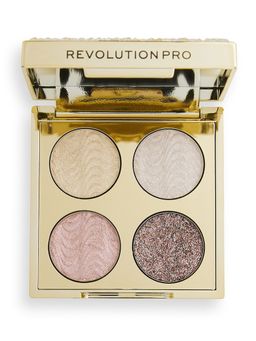 Revolution PRO Палетка теней для век Crystal Eye Quad, Gold Crystal  фото 2