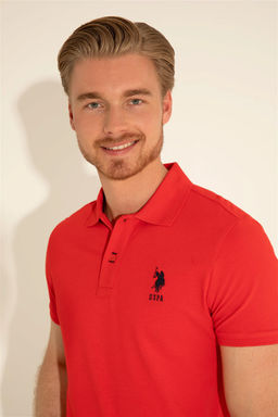 Мужская красная базовая футболка - U.s. polo assn фото 10