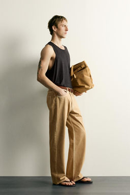 CAMISETA TANK RELAXED FIT VISCOSA - LINO / Negro - Zara фото 4