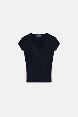 V-NECK T-SHIRT - Zara фото 14
