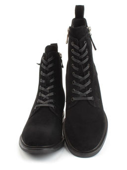 04-M3-1493 BLACK Ботинки зимние женские (натуральная замша, натуральный мех) - Фабричный китай фото 13