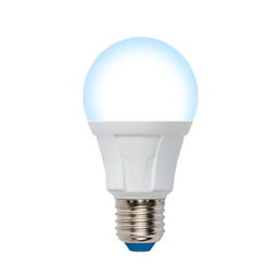LED-A60 10W/6500K/E27/FR/DIM PLP01WH Лампа светодиодная, диммируемая. Форма А, матовая. Серия Яркая. Дневной свет (6500K). Картон. ТМ Uniel.