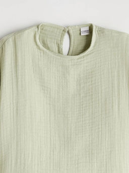 Bisiklet Yaka K?z ?ocuk M?slin Bluz ve ?ort