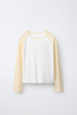 CAMISETA MANGA RANGL?N / Amarillo - Zara фото 2