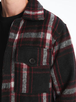 Regular Fit Uzun Kollu Ekose Erkek G?mlek Ceket