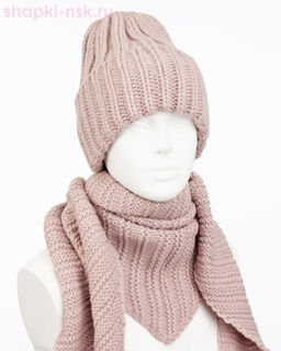 LS 57 PL 57 Комплект женский флис (колпак+косынка) (56-58)