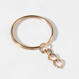 Цена за 5 шт. Основа для брелока, с цепочкой, d=25 мм, 10 шт., цвет золотой