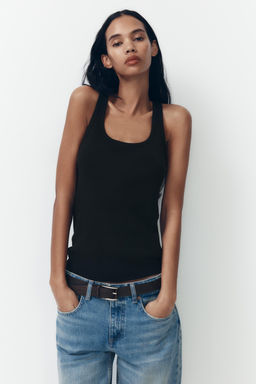 TRF WIDE-LEG MID-RISE FULL LENGTH JEANS - Zara фото 22