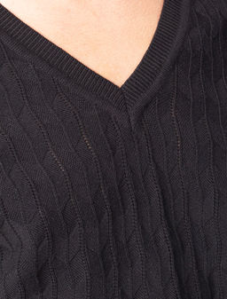 VILATTE / Джемпер с из хлопка с нейлоном фактурной вязки  фото 2