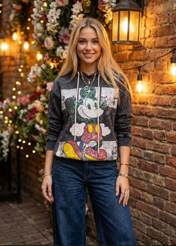 K13484 Толстовка OVER SIZE хлопок ГРАФИТ