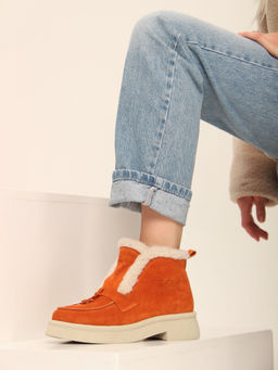 Ботинки EDART 307.florida be.мандарин замша/шерсть - Ed'art фото 15