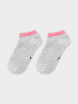 Цена за 5 пар! Носки детские серые с цветным бортиком - Mark formelle фото 3