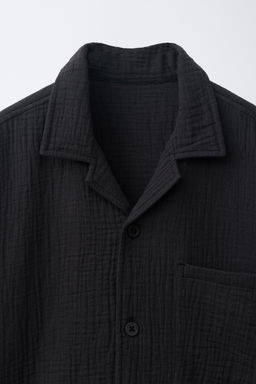 CAMISA BOWLING TEXTURA / Negro - Zara фото 3