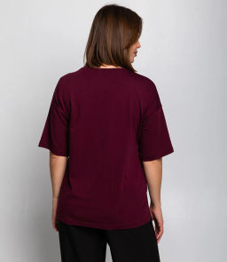 Футболка #ОБШ1420, сливовый