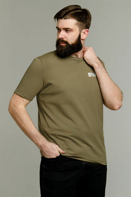 Арт. 67105 Футболка мужская 50-58 (5 шт) Цвет:зеленый кофе