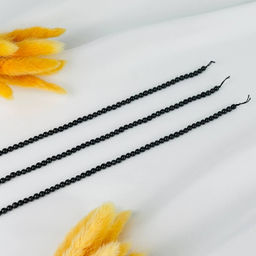 Бусины для украшений из черной Шпинели (96 бусин) 39 см