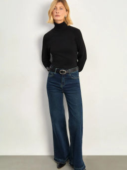 ЕМКА / Плотные тёмно-синие джинсы  Flare Leg 379 - Emka фото 2