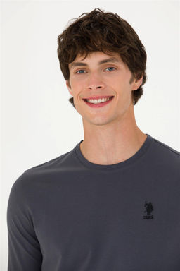 Мужской базовый свитшот антрацитового цвета Неожиданная скидка в корзине - U.s. polo assn фото 2