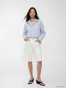 Bermuda Fit Kad?n Jean ?ortolon