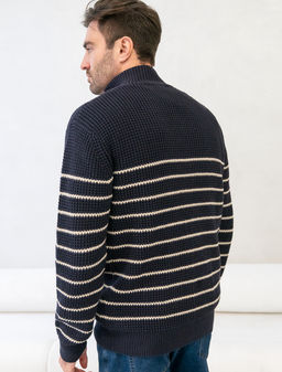 VILATTE / Свитер фактурной крупной вязки с металлической молнией  фото 3