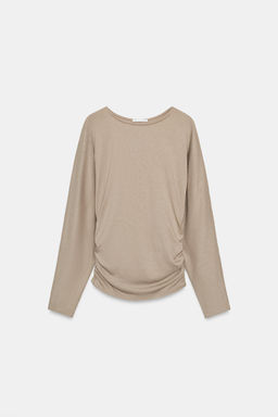 SIDE DRAPED T-SHIRT - Zara фото 12