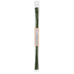 Blumentag FIW-0.7 Проволока флористическая в оплётке 0.7 мм сталь бумага 5 х 30 шт. 40 см №01 зеленый