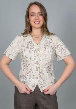 Блуза лен 70%, хлопок 30%