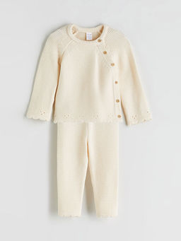 K?z Bebek Triko H?rka ve Pantolon 2li