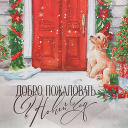 Пакет подарочный новогодний крафтовый Новогодний дом, L 31?40?11.5 см