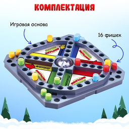 Настольная игра Новогодние забавы, 2-4 игрока, 4+