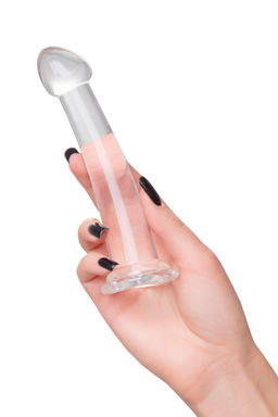 Нереалистичный фаллоимитатор TOYFA Basic Jelly Dildo S, TPE, прозрачный, 15,5 см