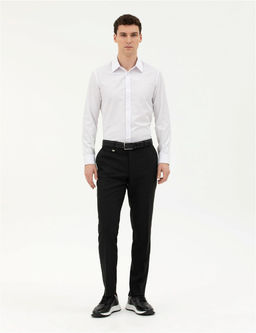 Siyah Slim Fit Kuma_ Pantolon