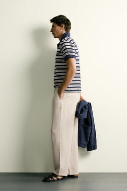 PANTAL?N RELAXED FIT 100% LYOCELL / Beige - Zara фото 4