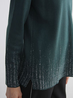 Bisiklet Yaka Desenli Kad?n Triko Kazak