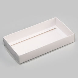 Цена за 2 шт. Кондитерская упаковка, коробка белая с PVC крышкой, 18×10×3 см
