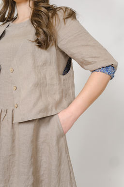 Двухсторонний жилет 100% лен