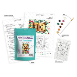 ФРЕЯ PNBM-039 Набор для раскрашивания по номерам (на магните) 10 х 15 см Счастливая квокка  фото 4