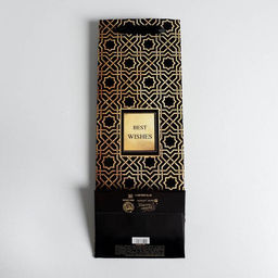 Пакет подарочный ламинированный под бутылку, упаковка, Best wishes, 13×35×10 см